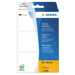 Herma etikete 95X48, zaobljene ivice rolna/ 1/rolna bela ( 02H4301 )