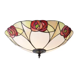 Endon 64182 - Plafonsko svetlo Tiffany INGRAM 2xE27/60W/230V prečnik 45 cm