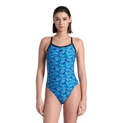 Arena pooltiles swimsuit challenge back black/blue multi l - uk36