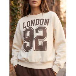 Sinsay - Crewneck duks sa natpisom - krem