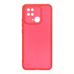 Maska Clear color za Xiaomi Redmi 10C crvena.