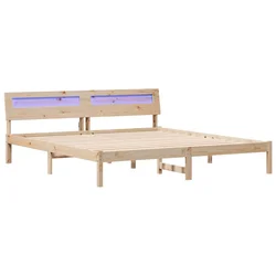 Vidaxl Konstrukcija postelje Rjava 180 x 200 cm Masivno borovo les