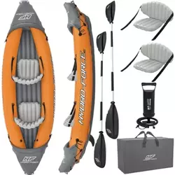 Bestway 65077 napuhujući kajak za 2 osobe – set s veslima, pumpom i sjedalima