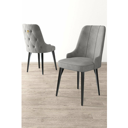 HANAH HOME Set 4 stolice Newa Grey Black