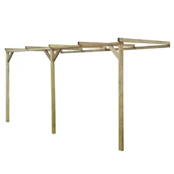 Vidaxl Prislonska pergola 2x4x2,2 m lesena