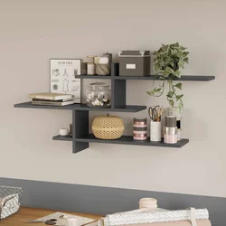 HANAH HOME Zidna polica Genoa Anthracite