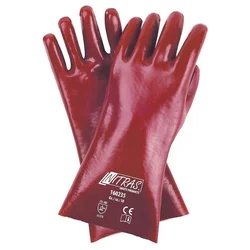 RUKAVICA NITRAS PVC CRVENA 35cm