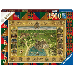 Ravensburger - Puzzle Mapa Hogwartu  - 1 500 kosov