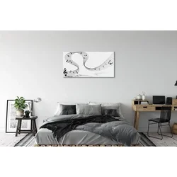 tulup.si Slika na steklu Treble clef 120x60 cm 4 obešalnika