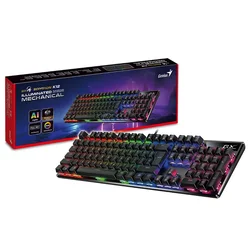 Genius Mehanička tastatura Scorpion K12 Gaming RGB USB US, Crna