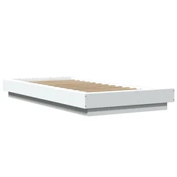 Vidaxl Posteljni okvir bel 90x200 cm inženirski les