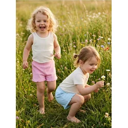 Sinsay - Pamučne kratke pantalone sa dekorativnim volanima 2 pack - roze