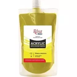 Akrilna barva, 200 ml, ROSA STUDIO | 430 Lemon yellow