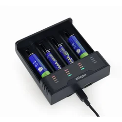 Gembird BC-USB-02 brzi punjac Ni-MH + Li-ion baterija AAA / R03, AA / R6, 10440, 14500,14650,16340..