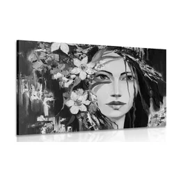 Slika originalna slika ženske v črnobeli izvedbi - 40x30