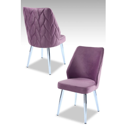 Hanah Home Set stolica Pufi, 48x90x43 cm, 2 komada, Ljubičaste
