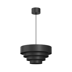 Luster na lanku RINGS 1xE27/15W/230V crna