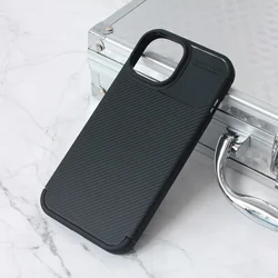 Maska za mobilni telefon iPhone 15 DEFENDER CARBON, Crna