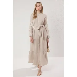 Trendyol Modest Ženska haljina Tctss25Eb00116, Bež