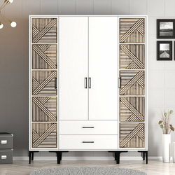 HANAH HOME Garderober Kumsal PTP White
