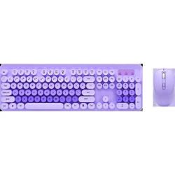 MOJA KNJIŽARA TASTATURA I MIŠ BEŽIČNI SET OP24376 ljubičasta roze