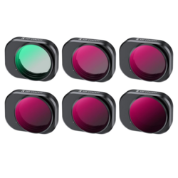 K&F 6pcs Filter Kit,(CPL+ND4&PL+ND8&PL+ND16&PL+ND32&PL+ND64&PL), lens HD, one side coated with anti-
