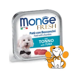 Monge Fresh Pate & Chunkies with Tuna 100g, Paštete sa Tunjevinom za pse