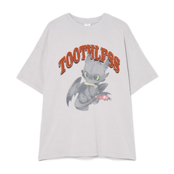 Cropp - Majica s aplikacija Toothless How to Train Your Dragon - light grey