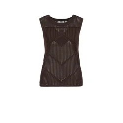 WE Fashion Top z naramnicami  temno rjava