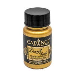 Cadence Kovinska barva za tekstil Dora Textile - bogata zlata/50 ml