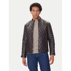 JOOP! Usnjena jakna 17 Boys 1500150 80000851 Rjava Regular Fit