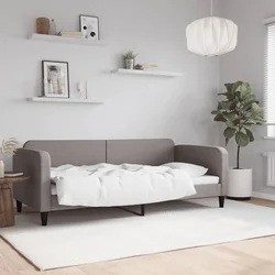 Vidaxl Raztegljiva postelja taupe 90x200 cm blago