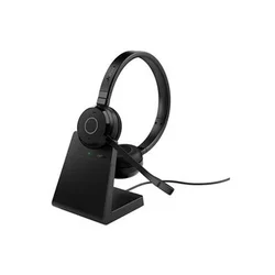 JABRA Evolve 65 TE Headset Link 390 Bluetooth Adapter carry pouch user documents USB-C to USB-A cable charging stand SKU dependent