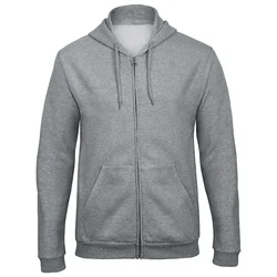 MAJICA DUGI RUKAVI ZIP B&C ID.205 270G SVIJETLO SIVA 2XL