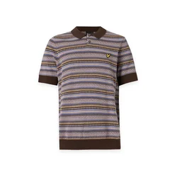Lyle & Scott Pulover Fairisle bež/opal/temno rjava/bela