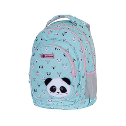 ASTRABAG Ranac đački anatomski 3zipa AB330 Teddy Panda Astrabag 502023069 tirkizni