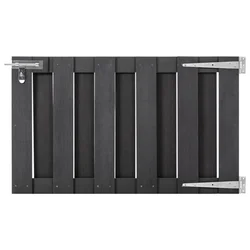 Vidaxl Vrtna vrata WPC 100x60 cm siva