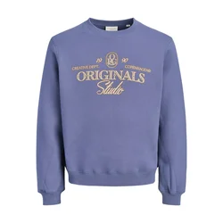 Jack & Jones Junior Majica temno modra / zlata