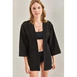 Bianco Lucci Womens Basic Kimono