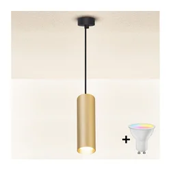 BRILAGI - LED prigušiva luster na sajli SELE 1xGU10/4,8W/230V crna/zlatna