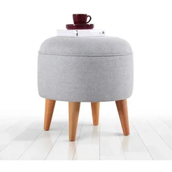 Atelier del Sofa Tabure 40x42cm, Sivo