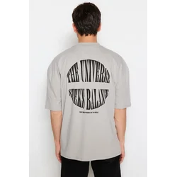Trendyol Muška majica TMNSS23TS00190, Siva