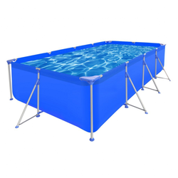 vidaXL Pravokutni nadzemni plivaći bazen s čeličnim okvirom 394 x 207 80 cm