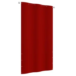 Balkonski zastor crveni 120 x 240 cm od tkanine Oxford