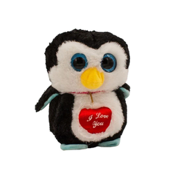 TIMMLUX Pingvin plišast s srčkom I love you 22 cm
