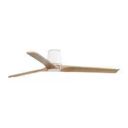 FARO 33838 - Plafonski ventilator HEYWOOD TUB L, borovina/bela, prečnik 132 cm + daljinski upravljač