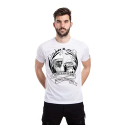 011Shop Muška majica kratkih rukava Patrijarh srpski Pavle, Bela