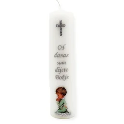 Personalizirana krsna svijeća - srebrna Š1764