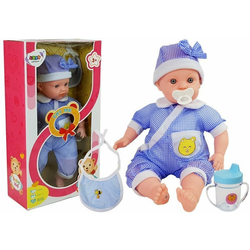 Lean-toys Punčka modra oblačila 45cm