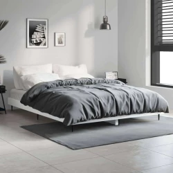 Okvir za krevet bijela 140x190 cm konstruirano drvo